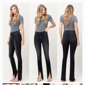 Flying monkey high rise split black distressed jeans 29 used